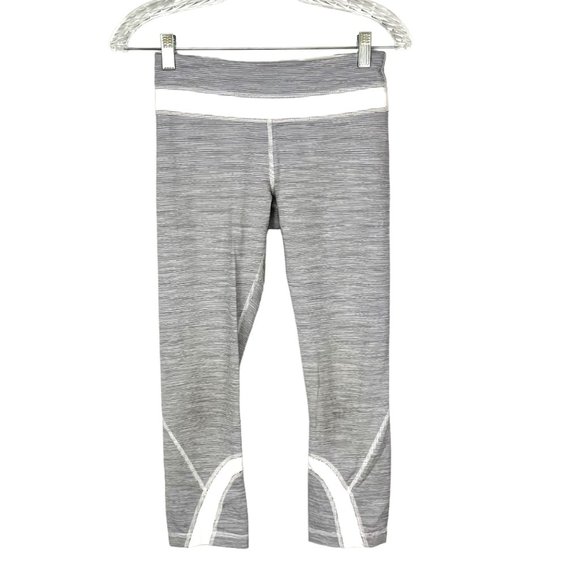 Lululemon Run Inspire Crop II Leggings Wee Are From Space White Combo Fossil 4 - Picture 1 of 11